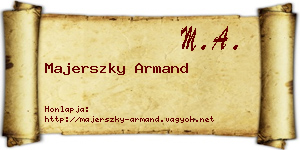 Majerszky Armand névjegykártya